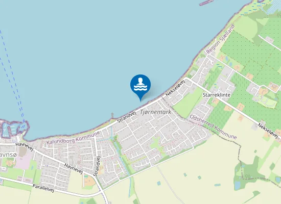 Map of HAVNSØ STRAND, ØST