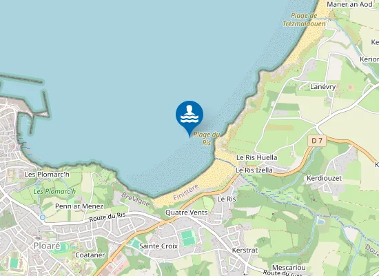 Map of Plage du Ris