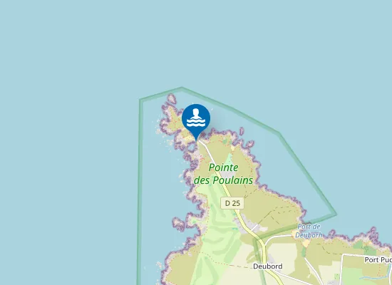 Map of Plage des poulains