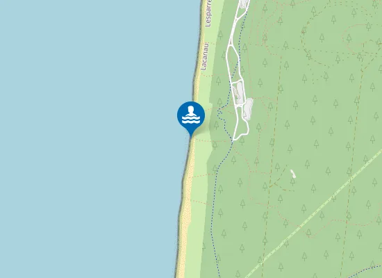 Map of Plage Super Sud (Lacanau)