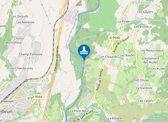 Map of L'Estang beach