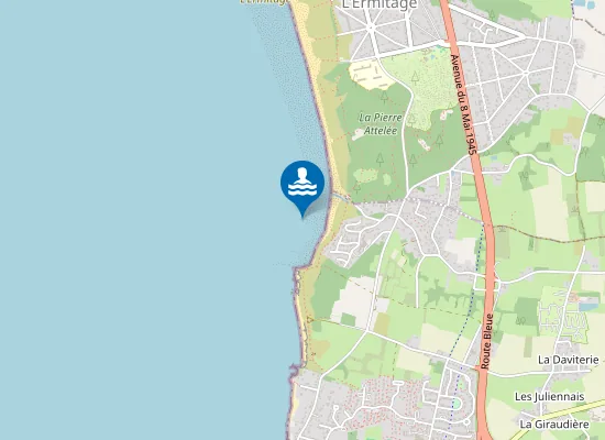 Map of Plage de la Roussellerie