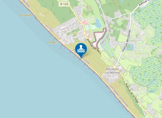 Map of Plage naturiste officielle