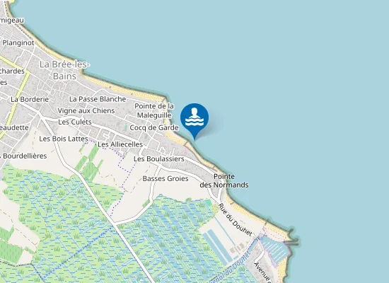 Map of Plage des Boulassiers