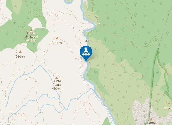 Map of Piscines naturelles du Cavo