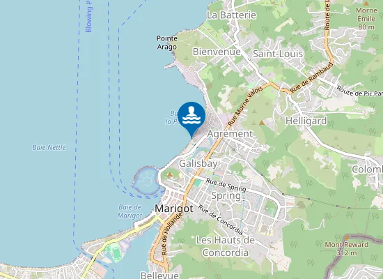 Map of Baie de La Potence