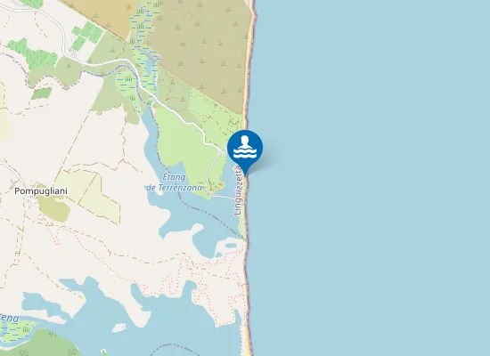 Map of Plage naturiste de Riva Bella