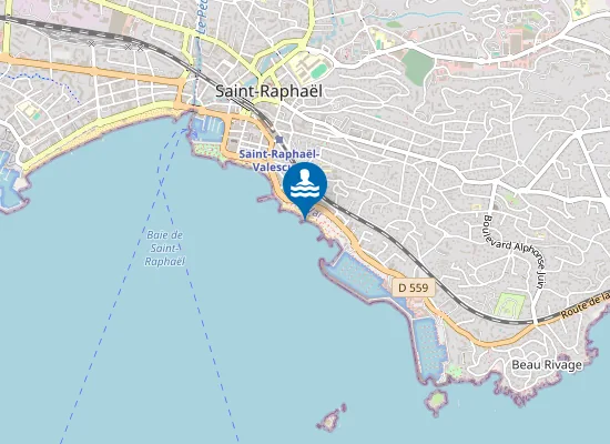 Map of Plage Beau Rivage