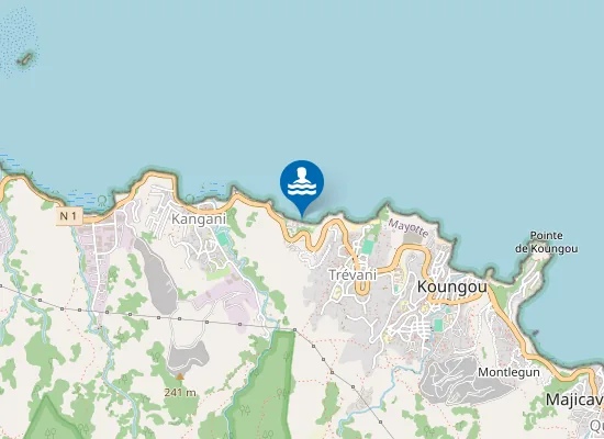 Map of Plage de Trévani / M'Tsanga Achimatso