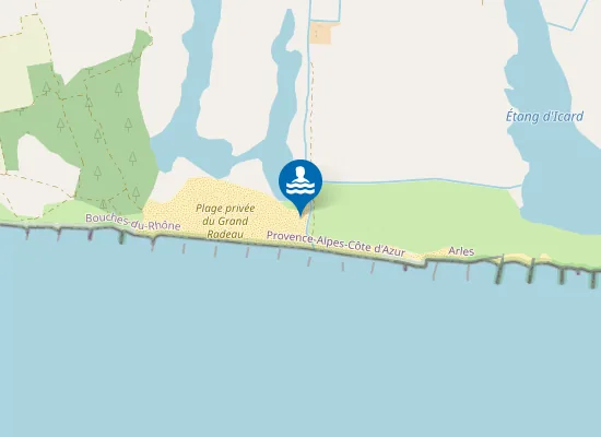 Map of Plage privée du Grand Radeau