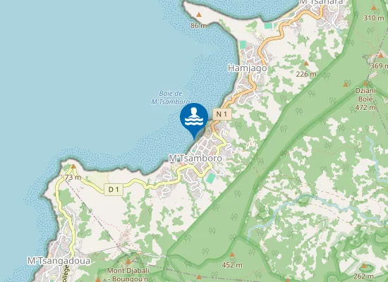Map of Plage de M'Tsamboro / M'Tsanga M'Tsamboro