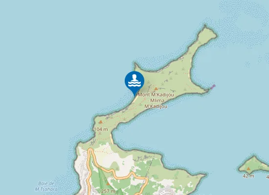Map of Plage Du Préfet - M'tsanga Parouhani Titi