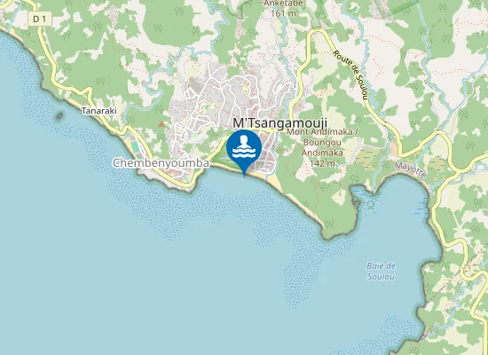 Map of Plage d'Ambato / Fassigny Amabato