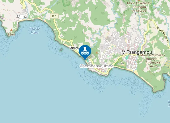 Map of Plage de Chembenyoumba / M'Tsanga Chembenyoumba