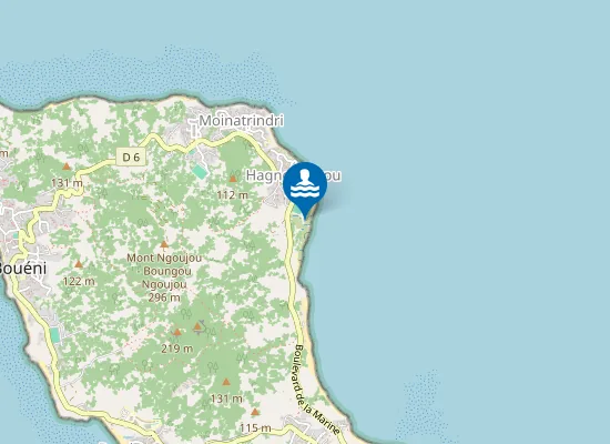 Map of M'Tsanga Hagnoundrou / Plage de Hagnoundrou
