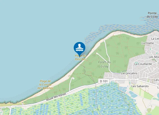 Map of Plage du Petit Bec