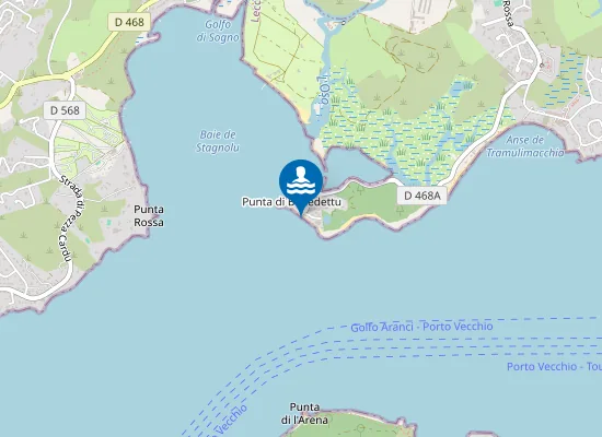 Map of Plage du Benedettu