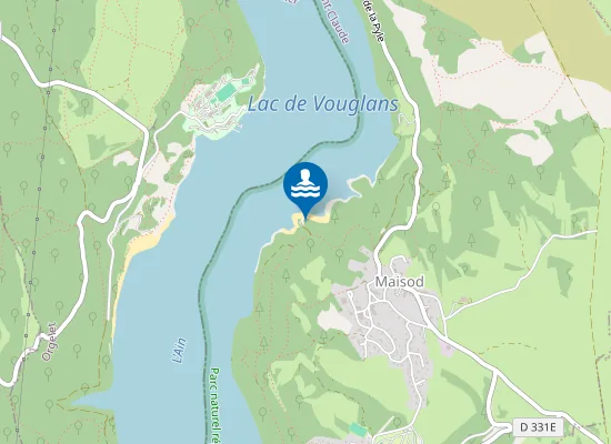 Map of Plage de Maisod