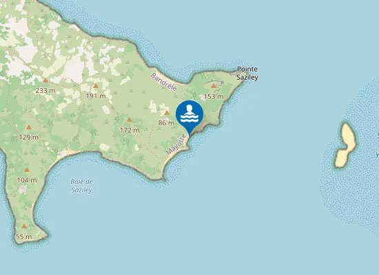 Map of Plage Kombo Bato - M'tsanga Kombo Bato
