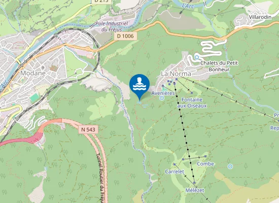 Map of Base de loisirs aquatiques