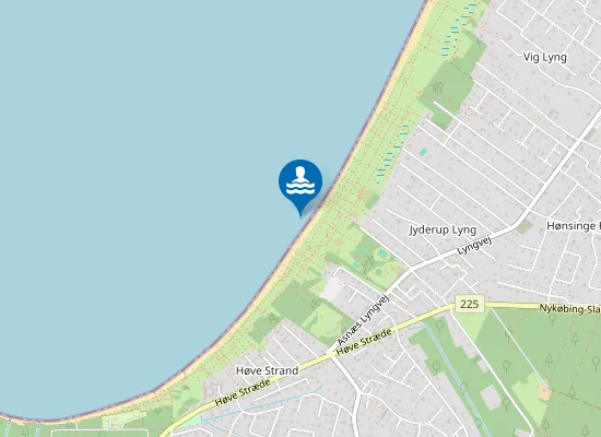 Map of HØVE OFFENTLIGE STRAND