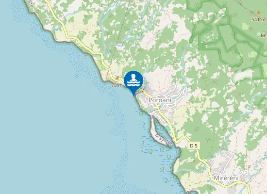 Map of Plage de Poroani / Fassigny Poroani