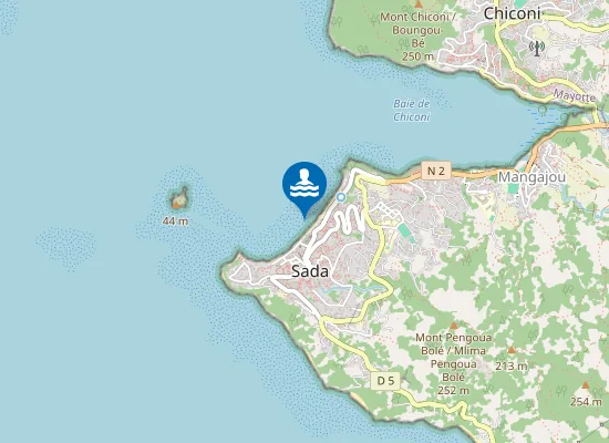 Map of Plage De Sada / M'tsanga Sada