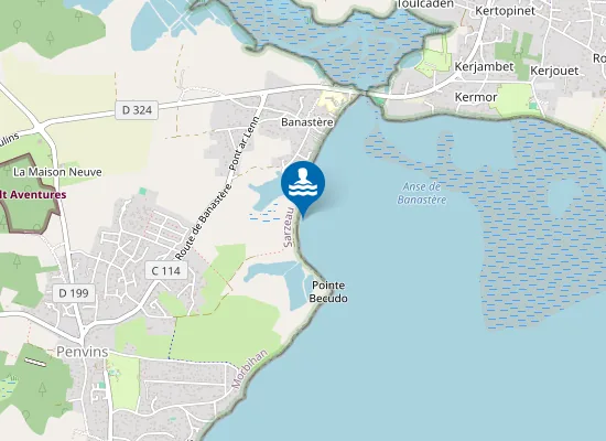 Map of Plage de Banastère (Bécudo)