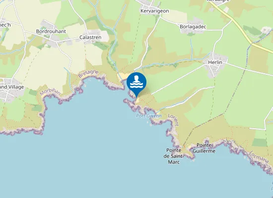 Map of Plage de Baluden