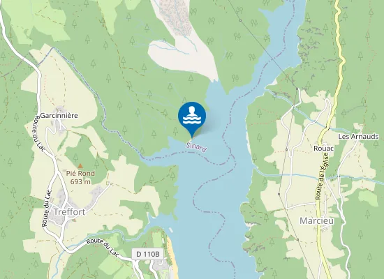 Map of Plage de Sinard
