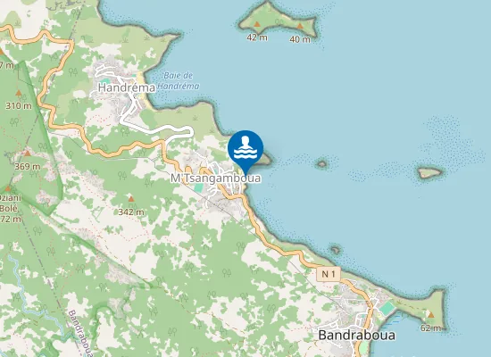 Map of Plage de M'Tsangamboua - M'Tsanga M'Tsangamboua