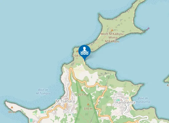 Map of Plage de Handréma - M'Tsanga Handréma