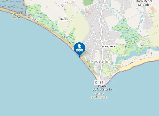 Map of Plage de Kerneuc