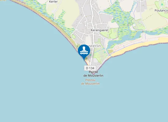 Map of Plage de Mousterlin