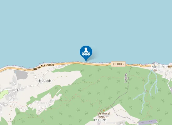 Map of Plage des Chauffours