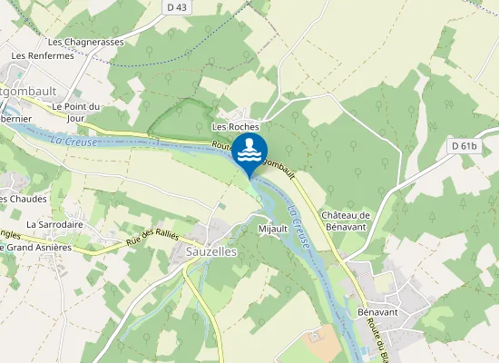 Map of Aire de Loisirs de Mijault