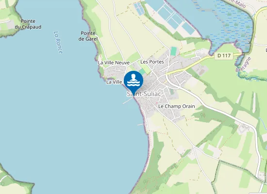 Map of Plage de St-Suliac