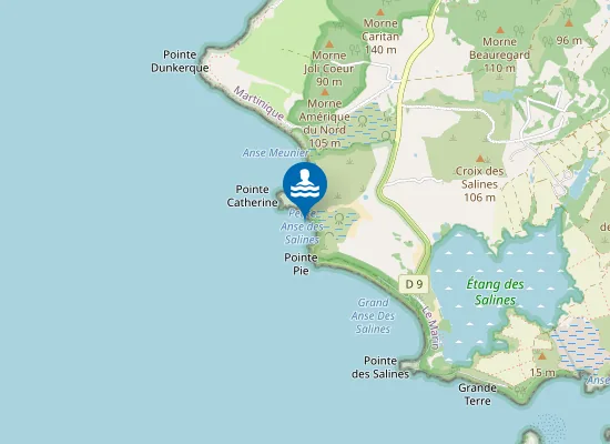 Map of Plage de Petite Anse des Salines