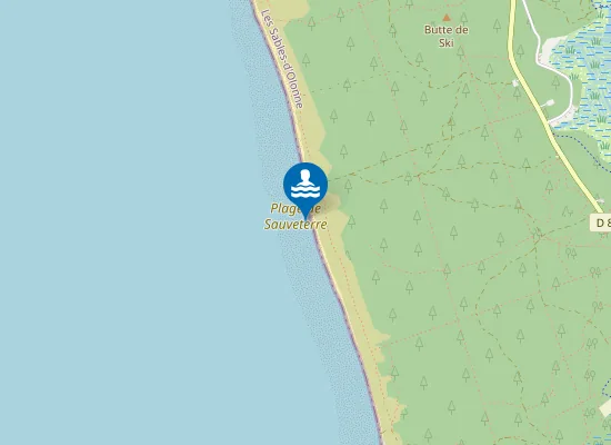 Map of Plage de Sauveterre