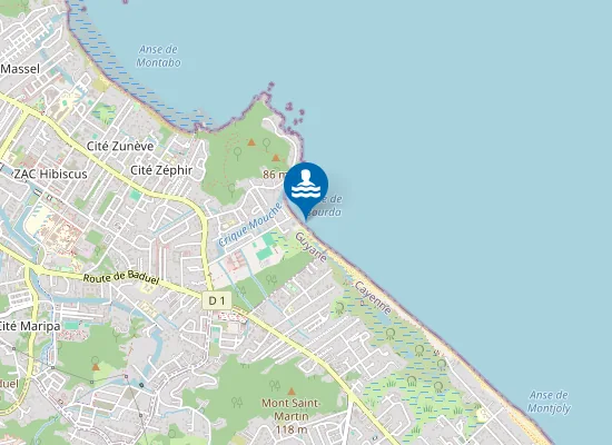 Map of Plage de Bourda