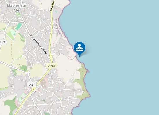 Map of Plage du Vau Chaperon