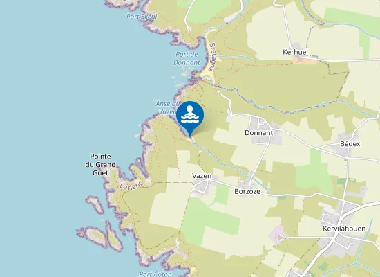 Map of Plage de Vazen
