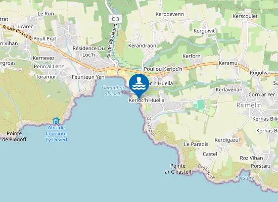 Map of Plage de Kerloc'h