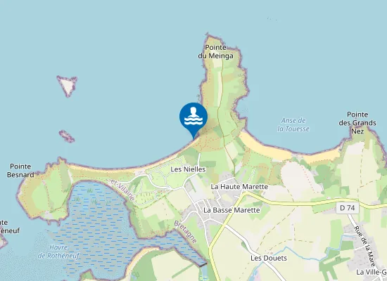 Map of Plage des Chevrets
