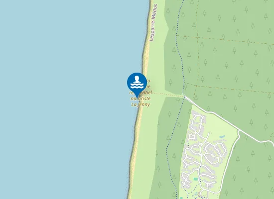 Map of Plage du domaine résidentiel naturiste La Jenny