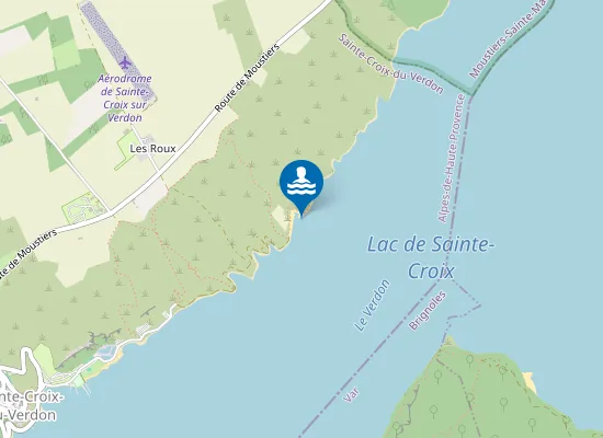 Map of Plage naturiste de Sainte Croix