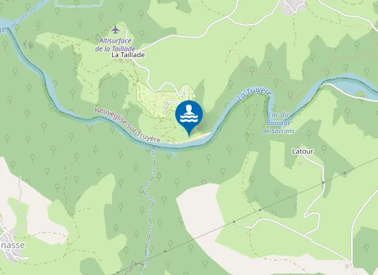 Map of Plage du Camping de la Taillade