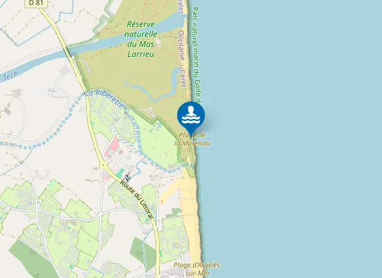 Map of Plage de la Marenda