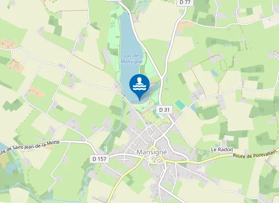 Map of Baignade du lac de Mansigné