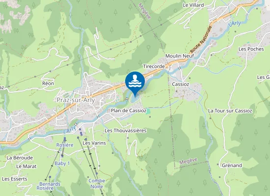 Map of Plan d’eau de Praz sur Arly